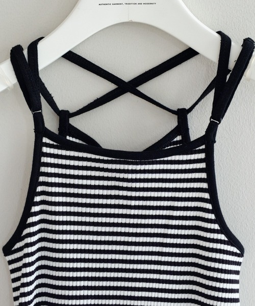 CIAOPANIC TYPY（チャオパニックティピー）の「■【KIDS】ボーダーキャミワンピース（ワンピース・キッズ・ブルー/パープル/ブラック・MEDIUM/SMALL/LARGE/X-LARGE/XX-LARGE）」の5枚目の写真