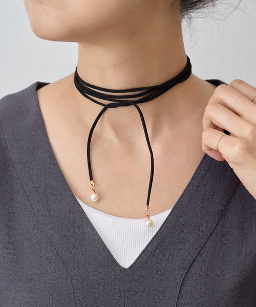 BEARDSLEY(ビアズリー)の「ポイントチョーカー(樹脂パール)(チョーカー・レディース・ホワイト・FREE)」の12枚目の写真