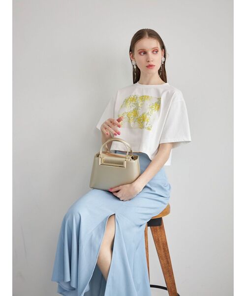 plantica(プランティカ)の「プランティカプリントTシャツ(Tシャツ/カットソー・レディース・ラベンダー/アイボリー/イエロー・FREE)」の9枚目の写真