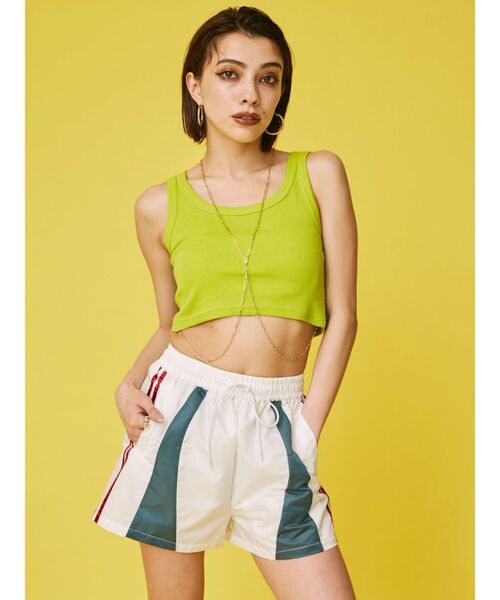 EVRIS(エヴリス)の「サイドライントラックショートパンツ(その他パンツ・レディース・ネイビー/ホワイト・FREE)」の3枚目の写真