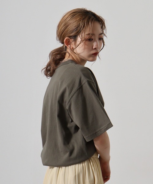 JEMORGAN(ジェーイーモーガン)の「JEMORGAN 天竺半袖ヘンリーネック(Tシャツ/カットソー・メンズ・ホワイト/ネイビー/カーキ/ブラック/ベージュ・XL/M/L)」の10枚目の写真