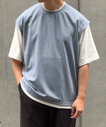 【コスパ最強/接触冷感】速乾COOLフェイクベストTシャツ【親子コーデ】