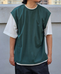 【コスパ最強/接触冷感】速乾COOLフェイクベストTシャツ【親子コーデ】