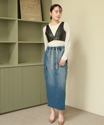 Vicente | Vicente long cargo skirt(デニムスカート)