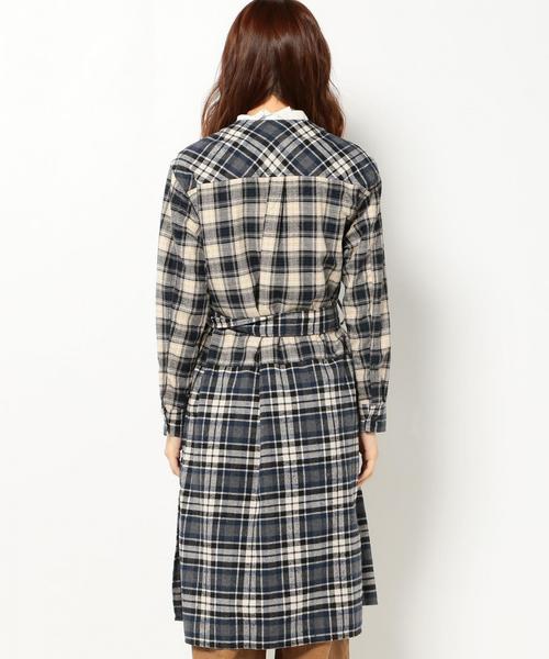 Another Edition（アナザーエディション）の「★★2チェックロングシャツ　ネイビー/AEBC 2CHK LONG SHT　ＮＹ（カーディガン/ボレロ・レディース・ネイビー・フリー）」の7枚目の写真