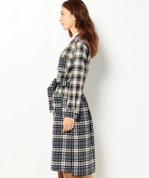 Another Edition（アナザーエディション）の「★★2チェックロングシャツ　ネイビー/AEBC 2CHK LONG SHT　ＮＹ（カーディガン/ボレロ・レディース・ネイビー・フリー）」の9枚目の写真