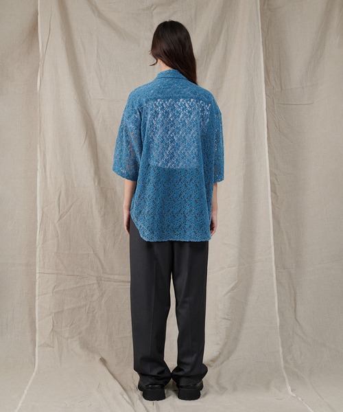 レキップ　ジャージィ ジャケット　フロッキーレースブラウスおまとめ　コート ONCILY（オンシェリー）の「FLOCKY LACE SHEER SHIRT