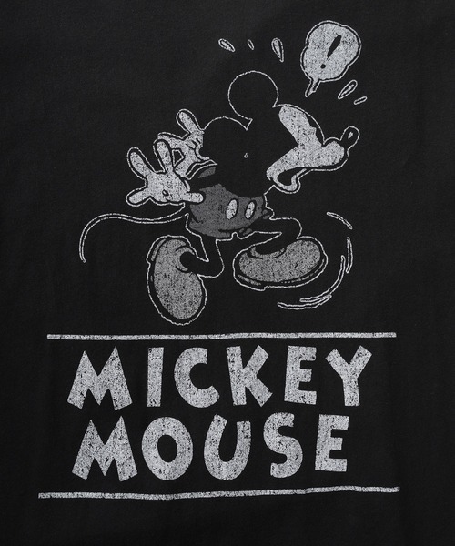 Disney(ディズニー)の「【Disney/ディズニー】ミッキーマウス レトロイラストプリント ヴィンテージ加工 ビッグシルエット半袖Tシャツ/リンガーT(Tシャツ/カットソー・レディース・ホワイト×レッド/ホワイト×ブラック/ブラック×ホワイト/スミクロ/ホワイト/イエロー・M/L/XL)」の9枚目の写真