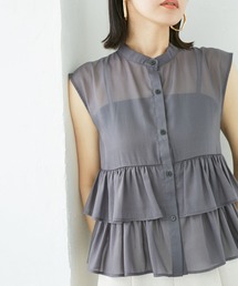 VIS | シアーフリルブラウス(シャツ/ブラウス)