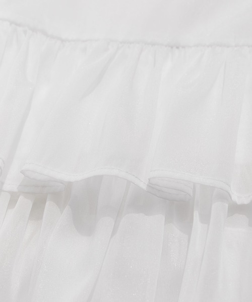 VIS（ビス）の「【洗える】シアーフリルブラウス（シャツ/ブラウス・レディース・ホワイト/チャコールグレー/ベージュ・FREE）」の21枚目の写真