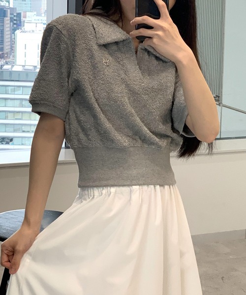 MAGPIEROBIN（マグパイロビン）の「MAGPIE ROBIN／TERRYカラーT（Tシャツ/カットソー・レディース・ライトグリーン/ホワイト/グレー/ベビーピンク・FREE）」の17枚目の写真