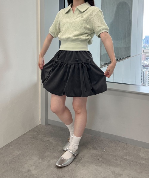 MAGPIEROBIN（マグパイロビン）の「MAGPIE ROBIN／TERRYカラーT（Tシャツ/カットソー・レディース・ライトグリーン/ホワイト/グレー/ベビーピンク・FREE）」の19枚目の写真