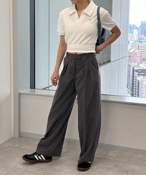 MAGPIEROBIN（マグパイロビン）の「MAGPIE ROBIN／TERRYカラーT（Tシャツ/カットソー・レディース・ライトグリーン/ホワイト/グレー/ベビーピンク・FREE）」の5枚目の写真