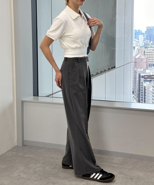 MAGPIEROBIN（マグパイロビン）の「MAGPIE ROBIN／TERRYカラーT（Tシャツ/カットソー・レディース・ライトグリーン/ホワイト/グレー/ベビーピンク・FREE）」の6枚目の写真