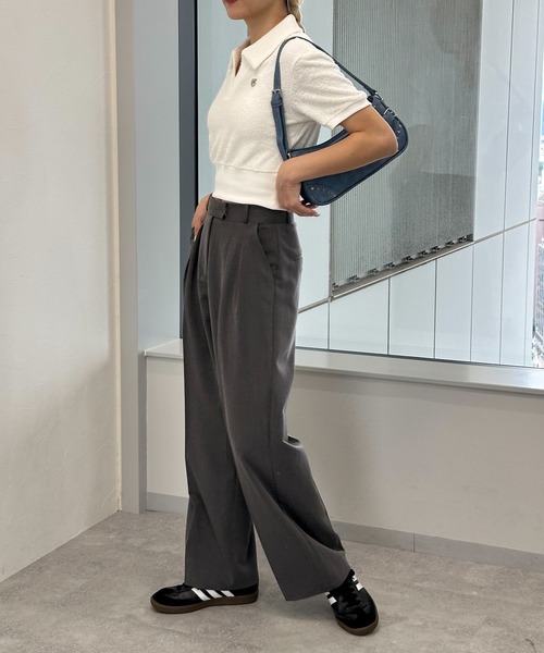 MAGPIEROBIN（マグパイロビン）の「MAGPIE ROBIN／TERRYカラーT（Tシャツ/カットソー・レディース・ライトグリーン/ホワイト/グレー/ベビーピンク・FREE）」の7枚目の写真