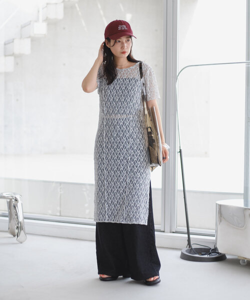 Kastane（カスタネ）の「*【リバーシブル】レースフラワー半袖