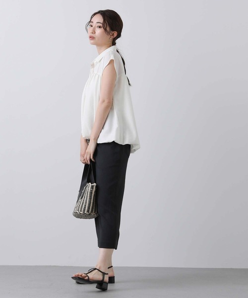 Gready Brilliant（グレディブリリアン）の「Ｅ衿バルーンフレンチブラウス（シャツ/ブラウス・レディース・オフホワイト/ブラウン・FREE）」の4枚目の写真