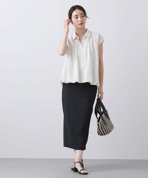 Gready Brilliant（グレディブリリアン）の「Ｅ衿バルーンフレンチブラウス（シャツ/ブラウス・レディース・オフホワイト/ブラウン・FREE）」の6枚目の写真