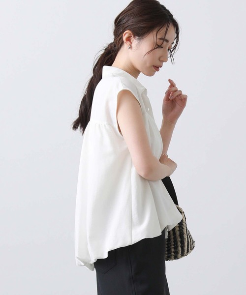 Gready Brilliant（グレディブリリアン）の「Ｅ衿バルーンフレンチブラウス（シャツ/ブラウス・レディース・オフホワイト/ブラウン・FREE）」の8枚目の写真