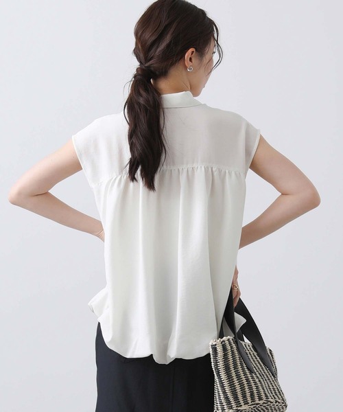 Gready Brilliant（グレディブリリアン）の「Ｅ衿バルーンフレンチブラウス（シャツ/ブラウス・レディース・オフホワイト/ブラウン・FREE）」の9枚目の写真