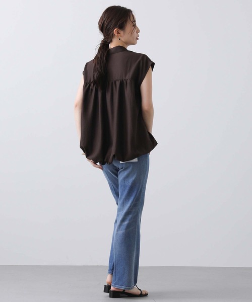 Gready Brilliant（グレディブリリアン）の「Ｅ衿バルーンフレンチブラウス（シャツ/ブラウス・レディース・オフホワイト/ブラウン・FREE）」の15枚目の写真