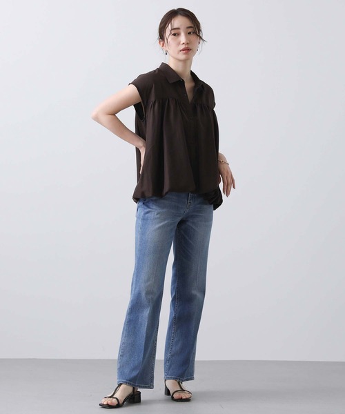 Gready Brilliant（グレディブリリアン）の「Ｅ衿バルーンフレンチブラウス（シャツ/ブラウス・レディース・オフホワイト/ブラウン・FREE）」の16枚目の写真