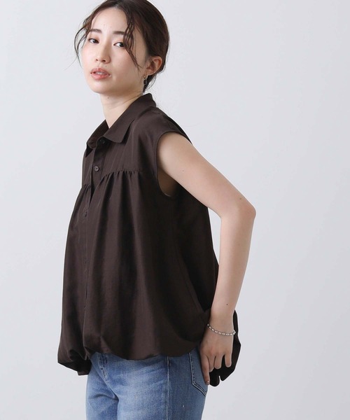 Gready Brilliant（グレディブリリアン）の「Ｅ衿バルーンフレンチブラウス（シャツ/ブラウス・レディース・オフホワイト/ブラウン・FREE）」の18枚目の写真