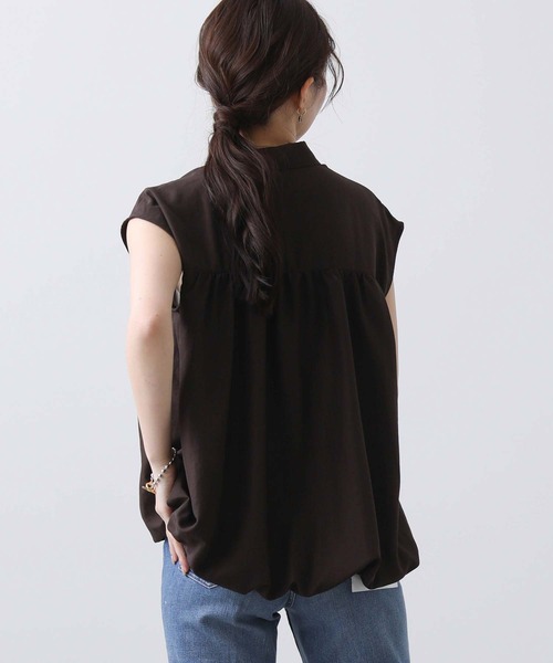 Gready Brilliant（グレディブリリアン）の「Ｅ衿バルーンフレンチブラウス（シャツ/ブラウス・レディース・オフホワイト/ブラウン・FREE）」の19枚目の写真