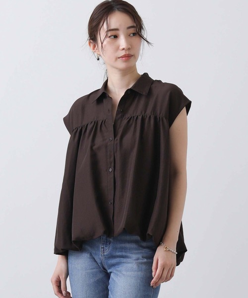 Gready Brilliant（グレディブリリアン）の「Ｅ衿バルーンフレンチブラウス（シャツ/ブラウス・レディース・オフホワイト/ブラウン・FREE）」の20枚目の写真