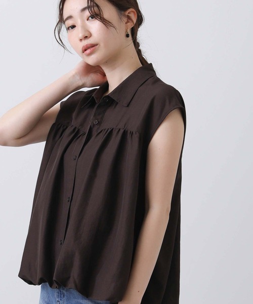 Gready Brilliant（グレディブリリアン）の「Ｅ衿バルーンフレンチブラウス（シャツ/ブラウス・レディース・オフホワイト/ブラウン・FREE）」の21枚目の写真