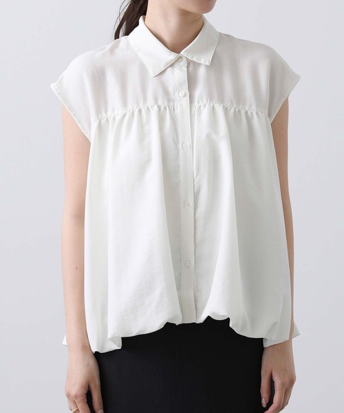 Gready Brilliant（グレディブリリアン）の「Ｅ衿バルーンフレンチブラウス（シャツ/ブラウス・レディース・オフホワイト/ブラウン・FREE）」の22枚目の写真