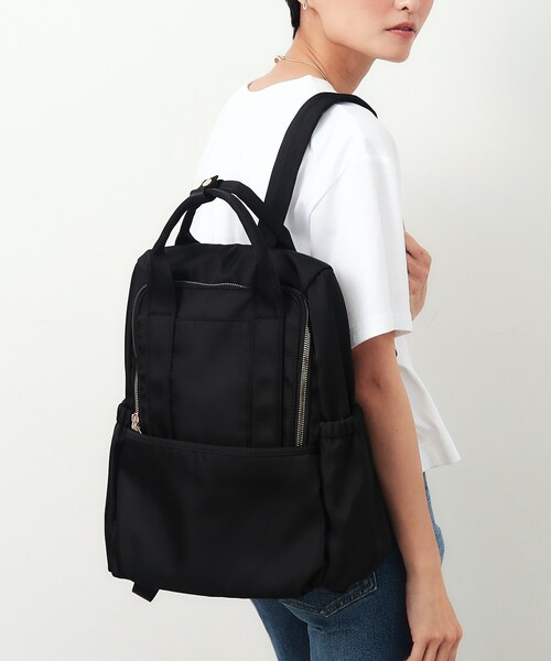 OPAQUE.CLIP（オペークドットクリップ）の「◆【撥水加工】マルチポケットカジュアルリュックサック（バックパック/リュック・レディース・ブラック/グレー・00）」の20枚目の写真
