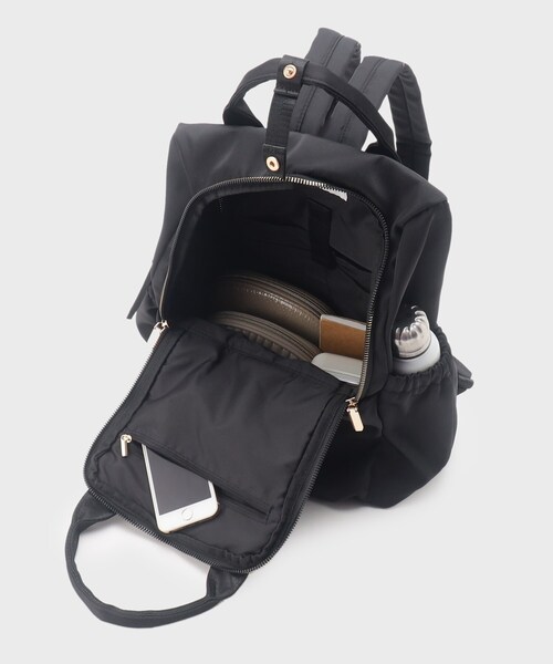 OPAQUE.CLIP（オペークドットクリップ）の「◆【撥水加工】マルチポケットカジュアルリュックサック（バックパック/リュック・レディース・ブラック/グレー・00）」の12枚目の写真