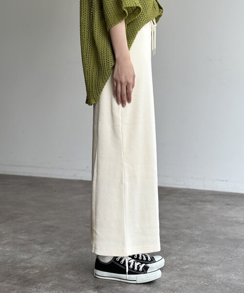 CPCM（シーピーシーエム）の「リブスカート（スカート・レディース・オリーブ/オレンジ/ブラック/グレー/アイボリー・SMALL/MEDIUM）」の15枚目の写真