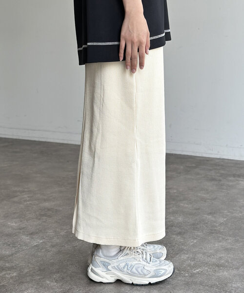 CPCM（シーピーシーエム）の「リブスカート（スカート・レディース・オリーブ/オレンジ/ブラック/グレー/アイボリー・SMALL/MEDIUM）」の16枚目の写真