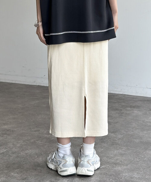 CPCM（シーピーシーエム）の「リブスカート（スカート・レディース・オリーブ/オレンジ/ブラック/グレー/アイボリー・SMALL/MEDIUM）」の20枚目の写真