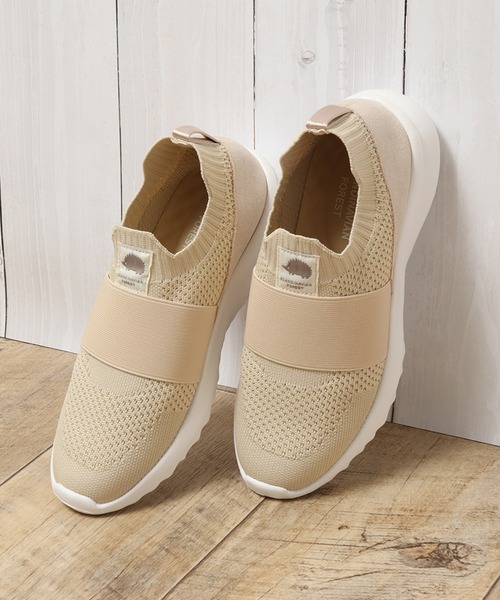 SCANDINAVIAN FOREST(スカンジナビアン・フォレスト)の「【SCANDINAVIAN FOREST/スカンジナビアン フォレスト】フライニット バンドスニーカー(スニーカー・レディース・ベージュ/ブラック・S/M/L/LL)」の11枚目の写真