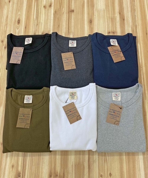 AVIREX(アヴィレックス)の「リブ 半袖 クルーネック Tシャツ デイリーウェア(Tシャツ/カットソー・メンズ・ネイビー/ホワイト/杢グレー/チャコールグレー/ブラック/オリーブ・M/L/XL)」の8枚目の写真