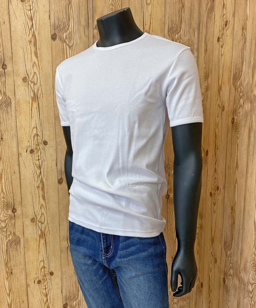 AVIREX(アヴィレックス)の「リブ 半袖 クルーネック Tシャツ デイリーウェア(Tシャツ/カットソー・メンズ・ネイビー/ホワイト/杢グレー/チャコールグレー/ブラック/オリーブ・M/L/XL)」の9枚目の写真