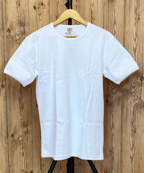 注目■AVIREX■リブ 半袖 ブイネック Tシャツ デイリーウェア リブ 半袖 Vネック Tシャツ デイリーウェア（Tシャツ/カットソー