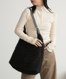 Aunt Marie's | ボアレザーハンドルBAG/A4・ノートパソコン収納可(ハンドバッグ)