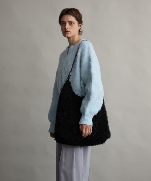 Aunt Marie's（アントマリーズ）の「ボアレザーハンドルBAG/A4・ノートパソコン収納可（ハンドバッグ・レディース・ブラック/グレイッシュベージュ/モカ・FREE）」の8枚目の写真