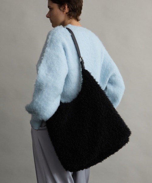 Aunt Marie's（アントマリーズ）の「ボアレザーハンドルBAG/A4・ノートパソコン収納可（ハンドバッグ・レディース・ブラック/グレイッシュベージュ/モカ・FREE）」の21枚目の写真