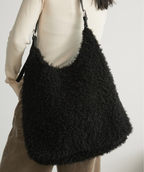 Aunt Marie's（アントマリーズ）の「ボアレザーハンドルBAG/A4・ノートパソコン収納可（ハンドバッグ・レディース・ブラック/グレイッシュベージュ/モカ・FREE）」の20枚目の写真