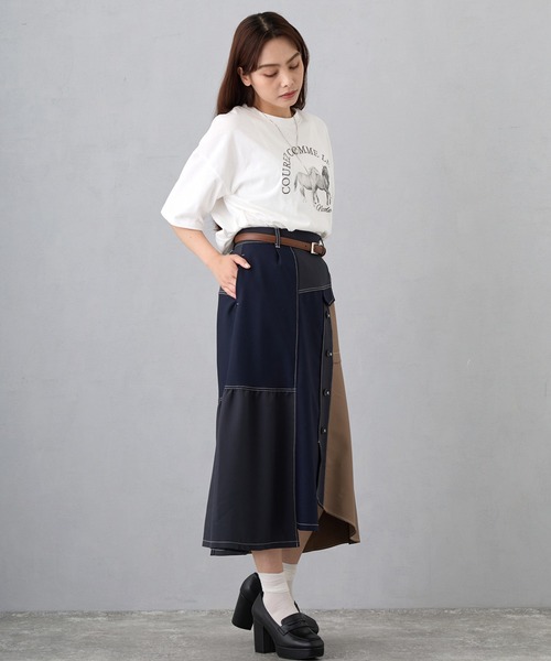 NICOLE CLUB(ニコル クラブ)の「ホースプリント+刺繍TEE(Tシャツ/カットソー・レディース・イエロー/オフホワイト/チャコールグレー・FREE)」の12枚目の写真