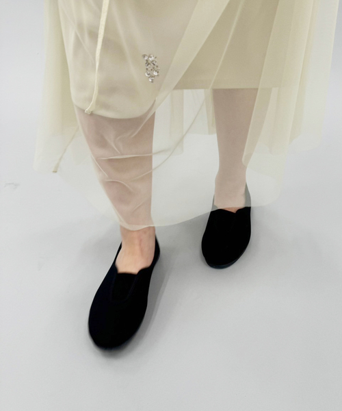 セール】【LA CADENA/ラ カデナ】別注 GIMNASIA CANVAS PANEL SLIP ON