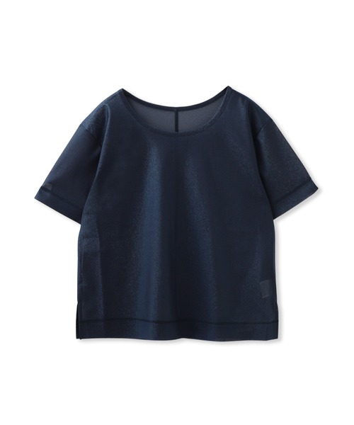 la.f…(ラエフ)の「【一部店舗・WEB限定アイテム】キラリトリコットボクシーカットソー≪洗濯機で洗える≫(Tシャツ/カットソー・レディース・ブラウン/ネイビー・9号)」の2枚目の写真