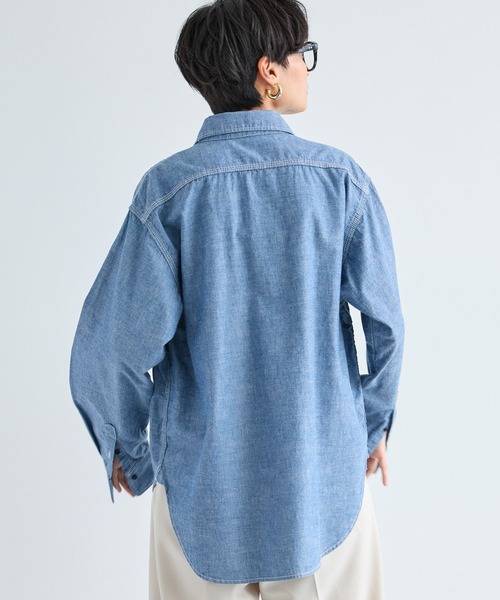 BARNYARDSTORM(バンヤードストーム)の「BARNYARDSTORM / 【スタイリスト若狭恵美さんご紹介アイテム】フラップダンガリーシャツ / マシンウォッシャブル(シャツ/ブラウス・レディース・インディゴブルー/ブルー系その他・FREE)」の11枚目の写真