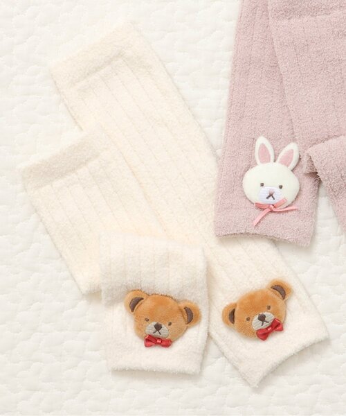 apres les cours(アプレレクール)の「モチーフ付きベビーレッグウォーマー(その他ベビー用品・キッズ・ピンク/アイボリー・90)」の1枚目の写真