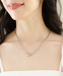 JewCas（ジュアキャス）の「JewCas ハート×チェーンJCQネックレス [JCQ0171]（ネックレス）」